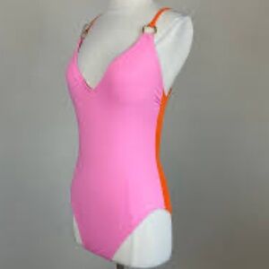 Kate Spade Vibrant Pink and Orange Swimsuit